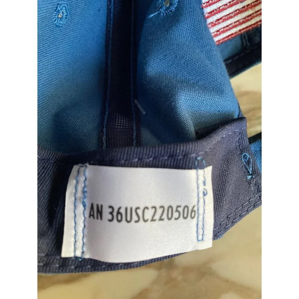 Vintage USA Olympic Blue Baseball Cap‎  Embroidered Flag